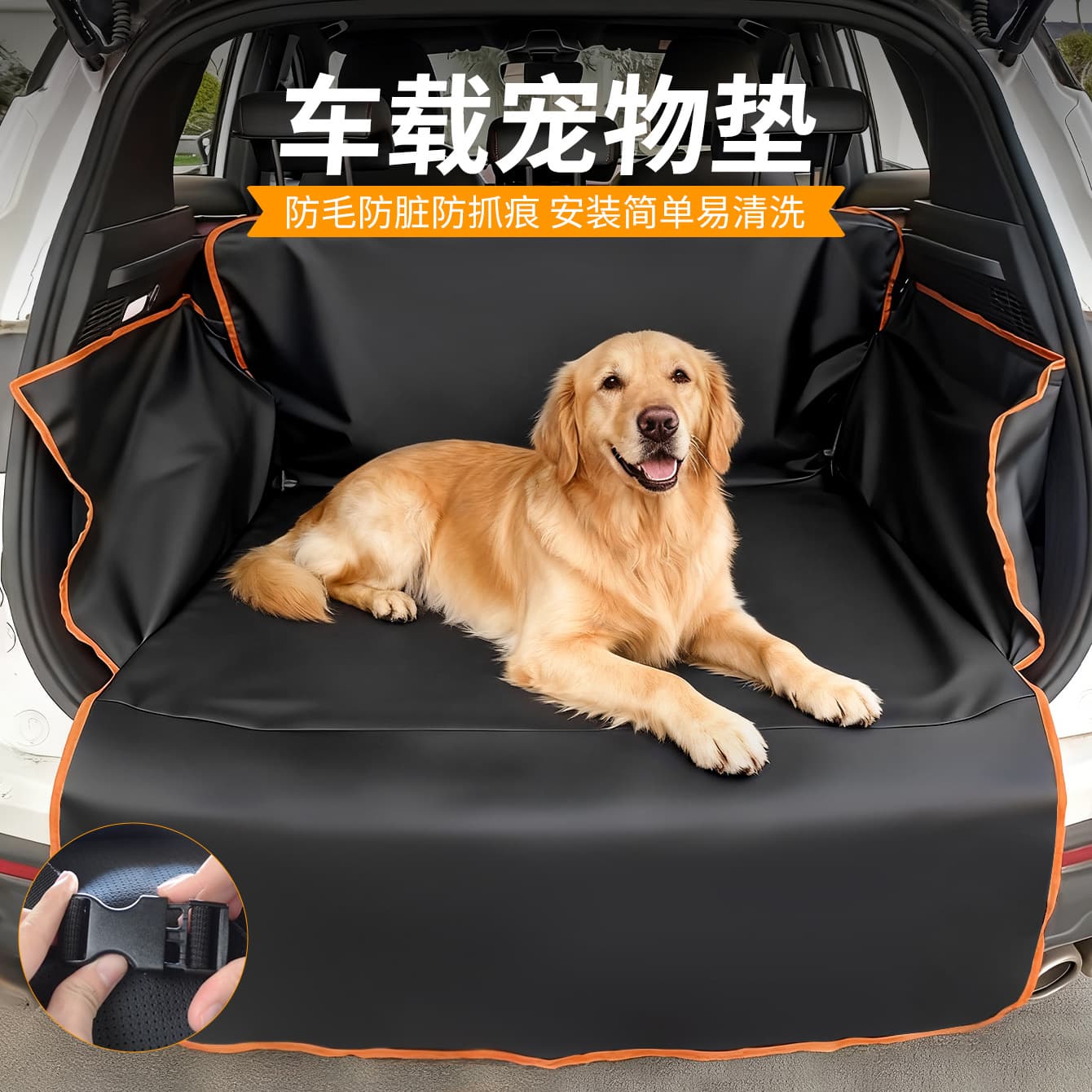 Hot-Selling Car Rear Trunk Mat, Pet Car Mat, Multi-Functional Car Mat for Dogs, Anti-Dirt Car Seat Mat