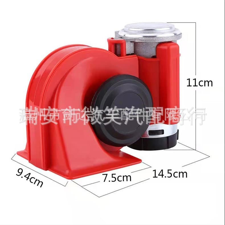 Factory Direct Super Loud Red Black 150dB with Compressor Janda Snail High Tone Air Horn for Vehicle