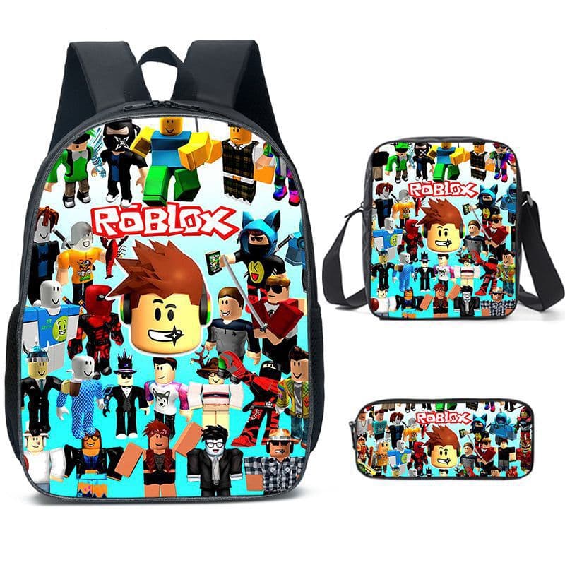 Manufacturer's supply Roblox primary school bag cartoon game backpack shoulder bag pencil case three-in-one set