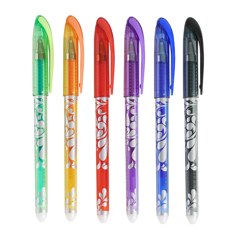 Cross-Border Erasable Gel Pen with Needle Tip, Heat-Sensitive Friction Erasable Ink, High-Temperature Disappearing Blue, Factory Direct Color Set
