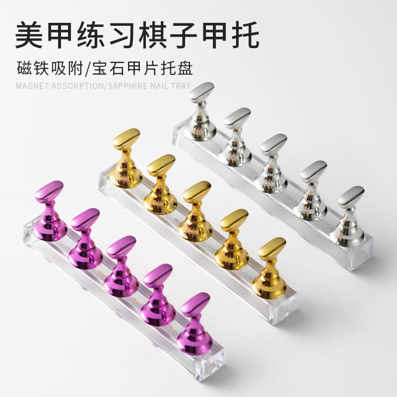 Nail Practice Stand with Acrylic Base for Nail Art Display and Training