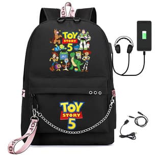 Cross-border Toy Story Printed Backpack with USB Charging, Iron Chain, Double Shoulder Strap, School Season Back-to-School Backpack