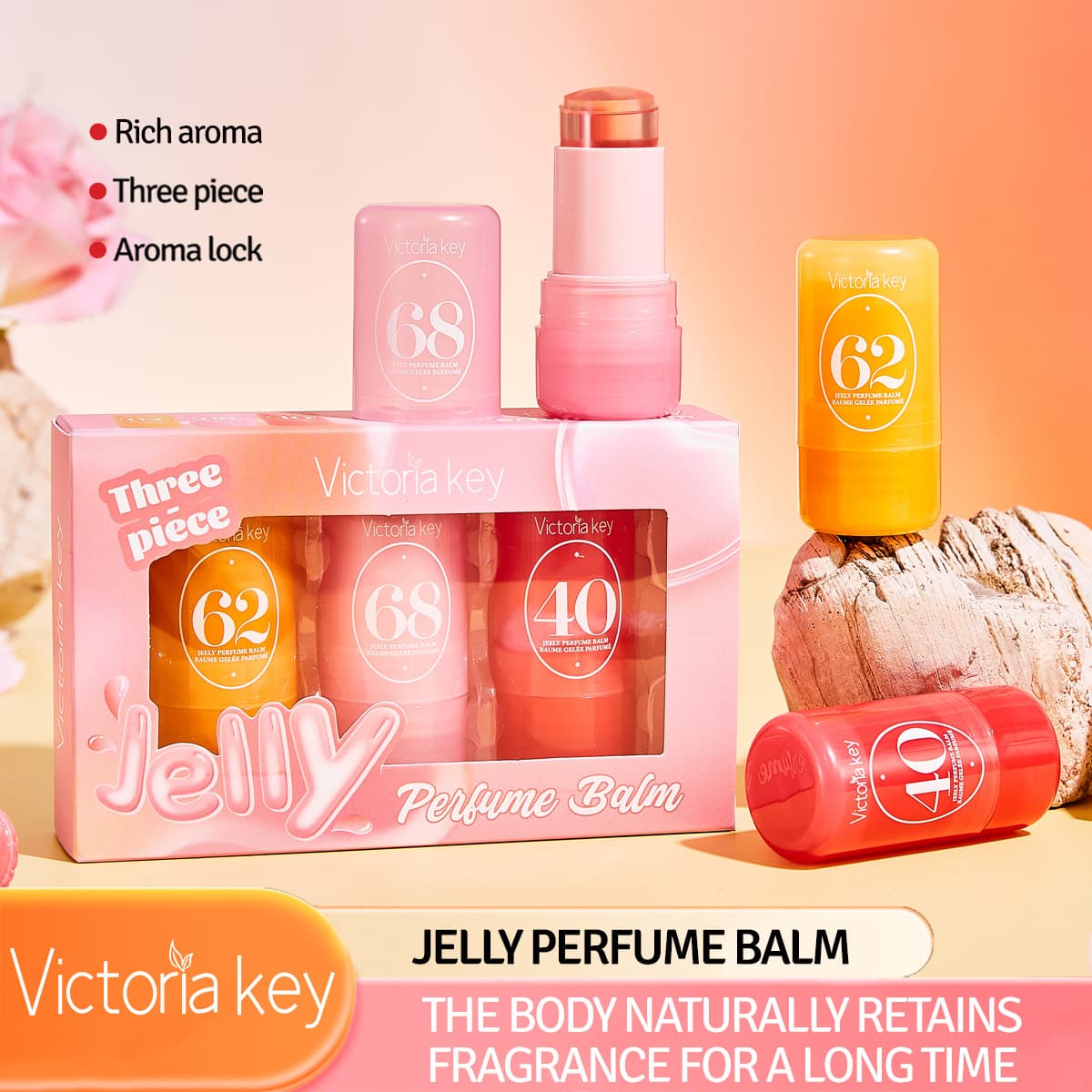 Cross-border hot-selling Brazilian digital solid deodorant, naturally fragrant, fresh and elegant, with layered portable perfume