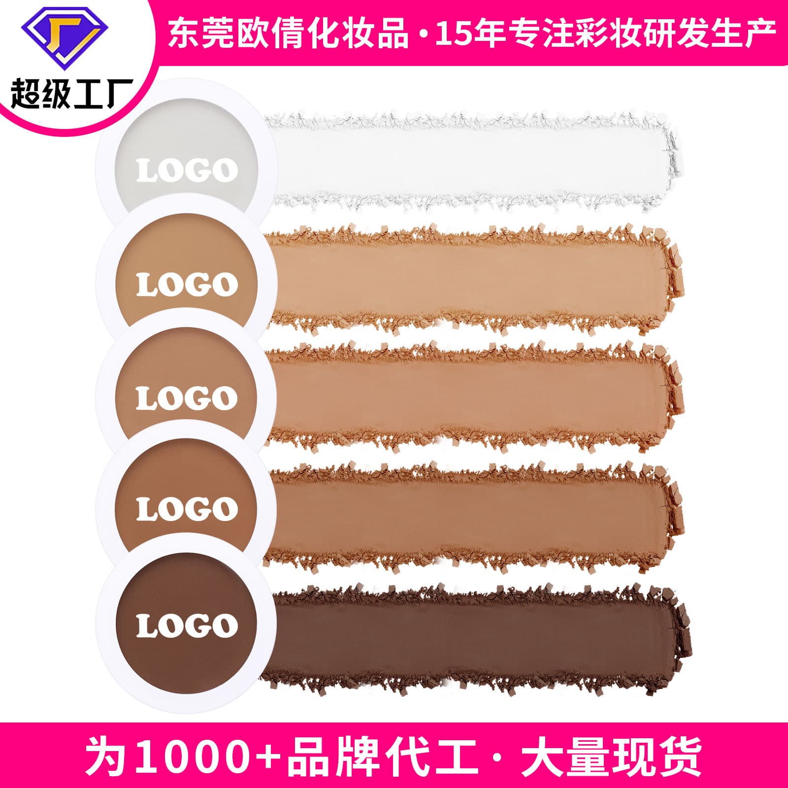 Cross-border foreign trade unbranded setting powder, touch-up and setting, no caking, no fading, oil-control loose powder
