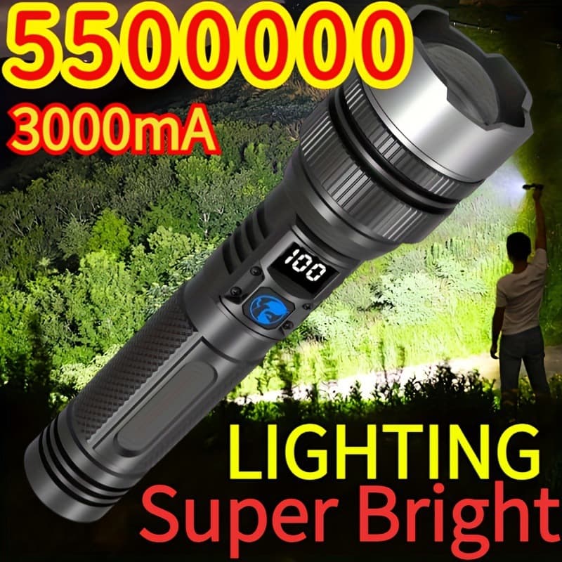2026 New Model Cross-border Dropshipping Ultra-bright USB Rechargeable LED Flashlight High Power