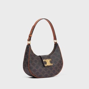 Cross-border Supply TikTok Arc de Triomphe Underarm Bag Vintage Genuine Leather High-end Moon Bag Single Shoulder Baguette Crescent Bag