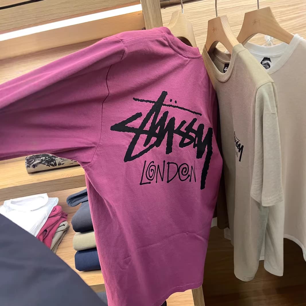 High-End American Trendy Brand City Limited Edition Spring-Summer Raspberry Pink Short-Sleeve T-Shirt for Men and Women, Couple's Loose Half-Sleeve Stu West