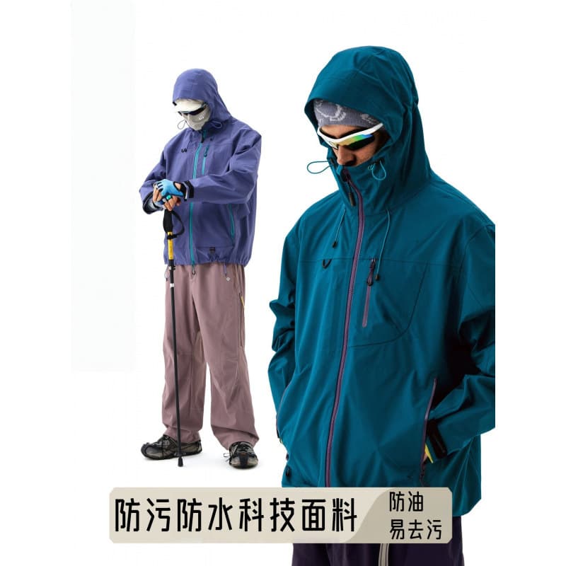 New Couple Jacket Windproof Waterproof Warm 3-in-1 Petite Hiking Coat Triple-Proof Jacket