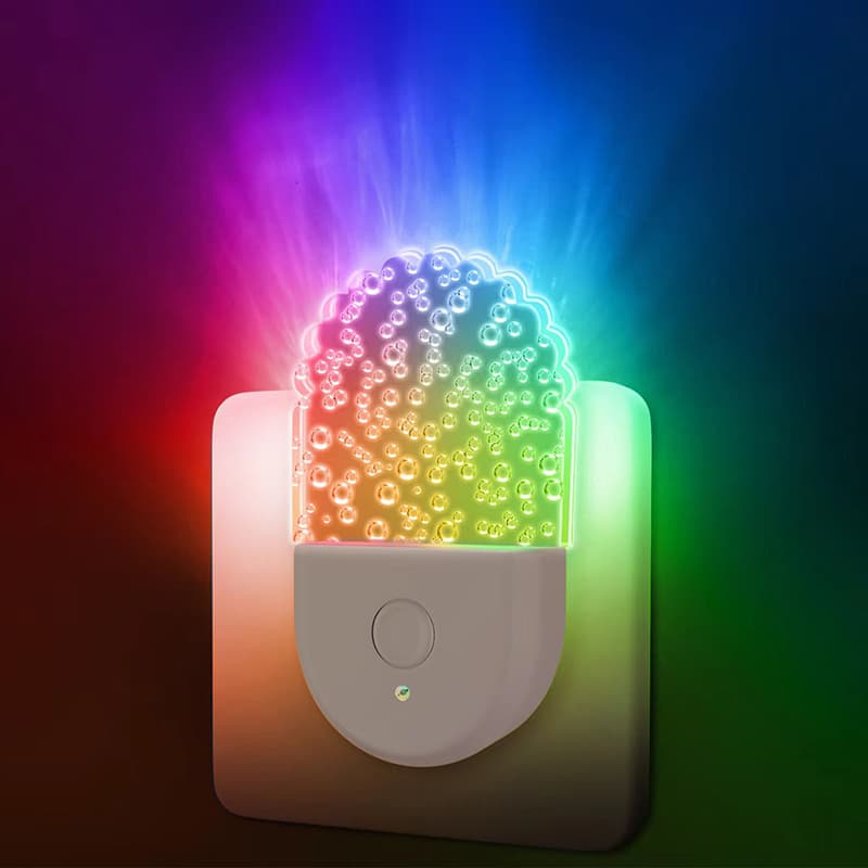 ETL Certified Shaped Pattern RGB Atmosphere Night Light Socket Night Light Dimmable EU US UK Standards