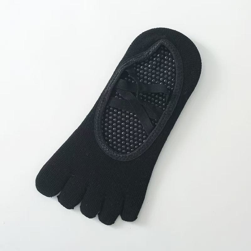 Professional Yoga Toe Socks with Non-Slip Dots, Open Back, Floor Pilates Yoga Socks