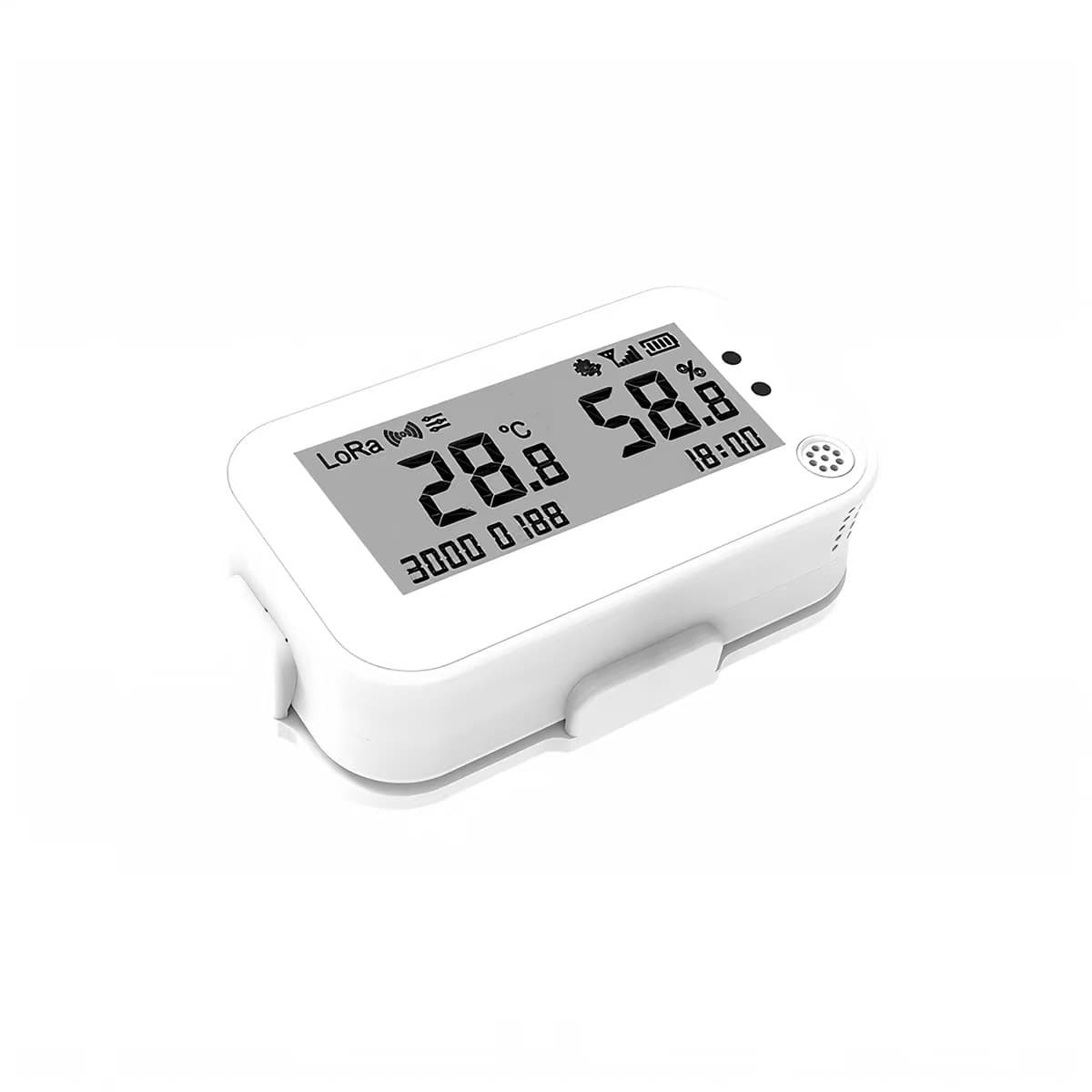 LoRa 4G Wireless Temperature and Humidity Sensor with Screen Display for Cold Storage Monitoring, Industrial Meter with External Probe