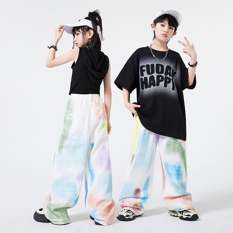 Street Dance Kids Hip Hop Suit Performance Costume Cool Boy Girl Jazz Dance Outfit HIPHOP