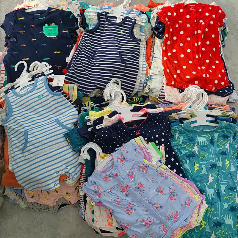 Baby cotton short crawling newborn jumpsuit type a male and female baby summer crawling suit baby jumper European and American clothes