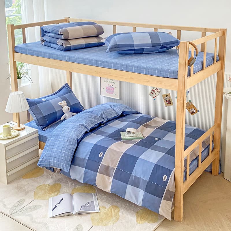 Dormitory quilt bedding complete set military training school bedding student dormitory bed six-piece set pure cotton
