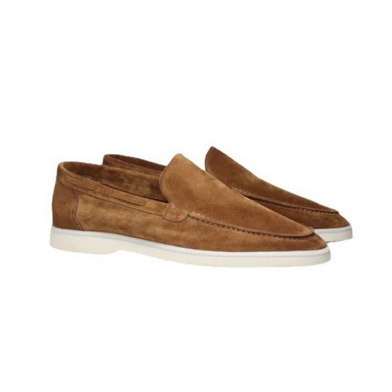 New Summer Suede Slip-On Driving Flat Shoes for Men, Export Large Size Casual Men's Shoes
