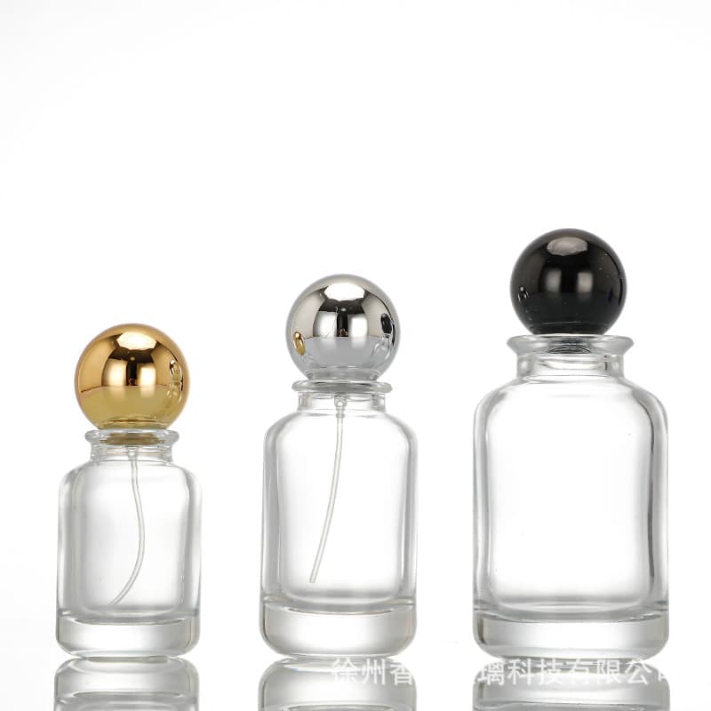 Wholesale Cylindrical Transparent Perfume Glass Refill Bottle Simple Thickened Portable Cosmetic Perfume Essential Oil Empty Bottle