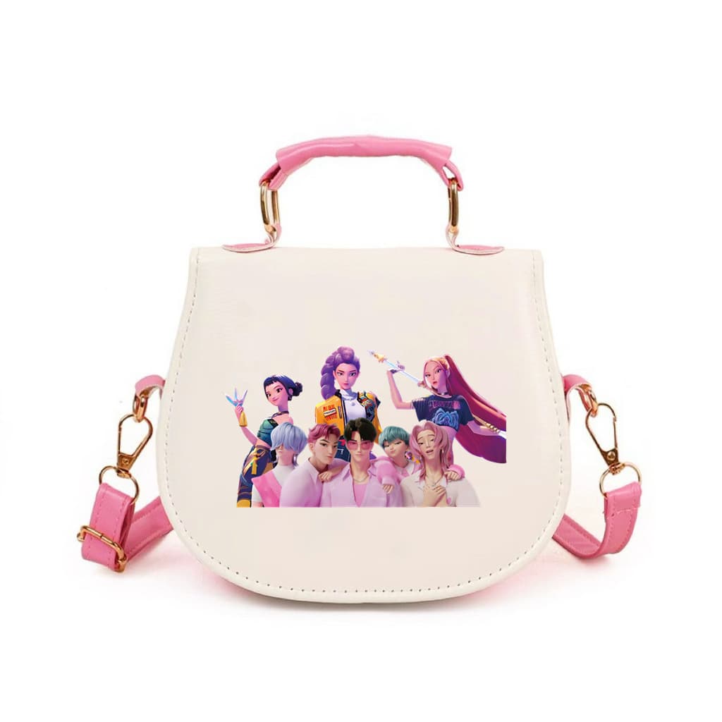 Amazon Anime Cartoon Witch Hunter Team Children's Small Bag Letter Print Fashion PU Crossbody Bag