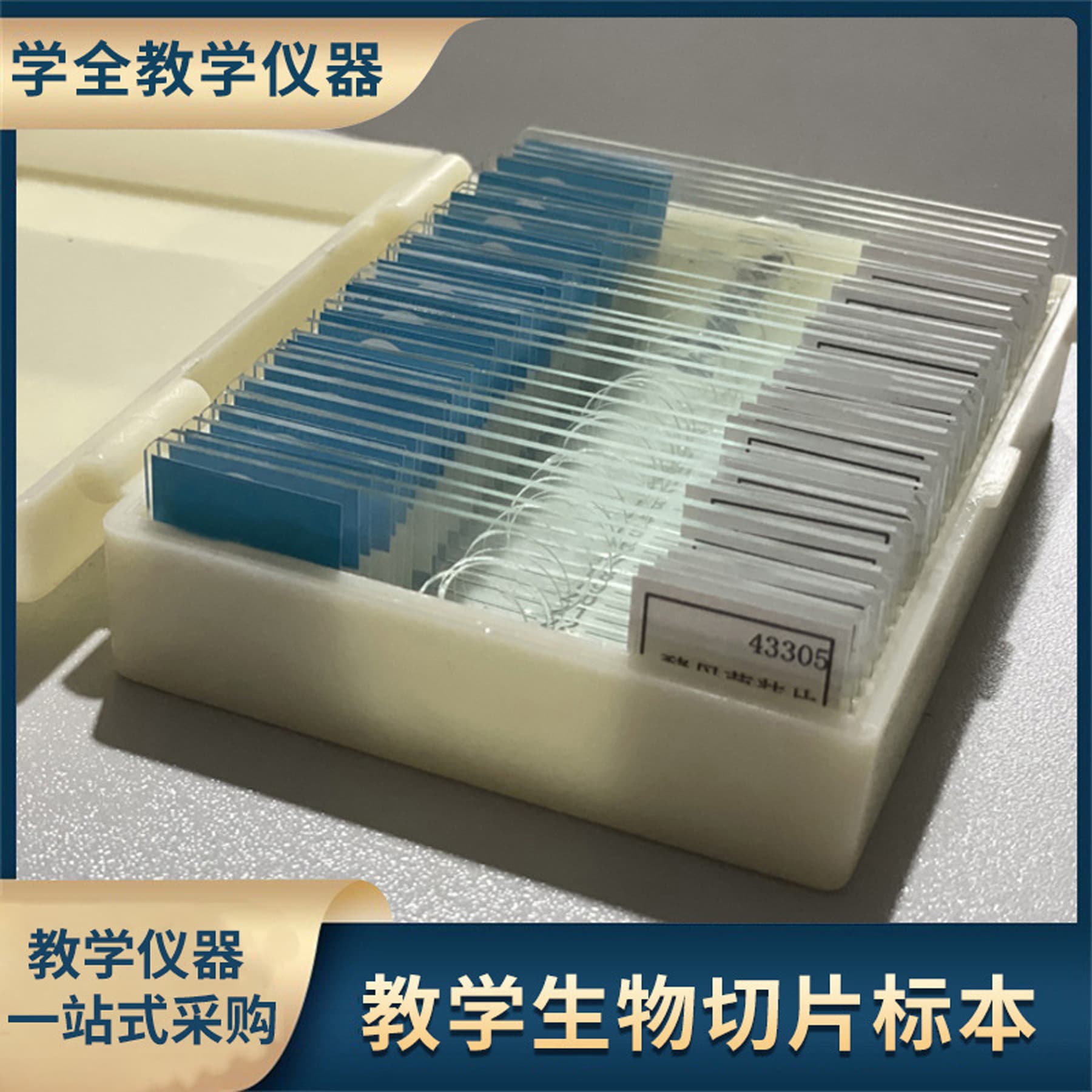 Laboratory microscope section specimen teaching aid box for middle and high school teaching animal and plant slide biological section specimen