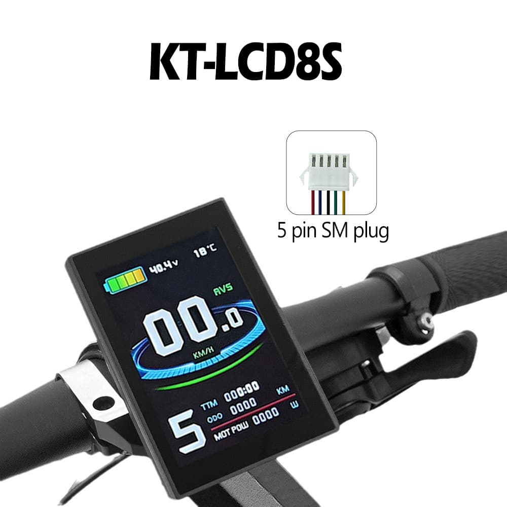 Cross-border Hot Sale Mountain Bike Modification Electric Use LCD Meter Quantum LCD8S Color Screen/SM Connector