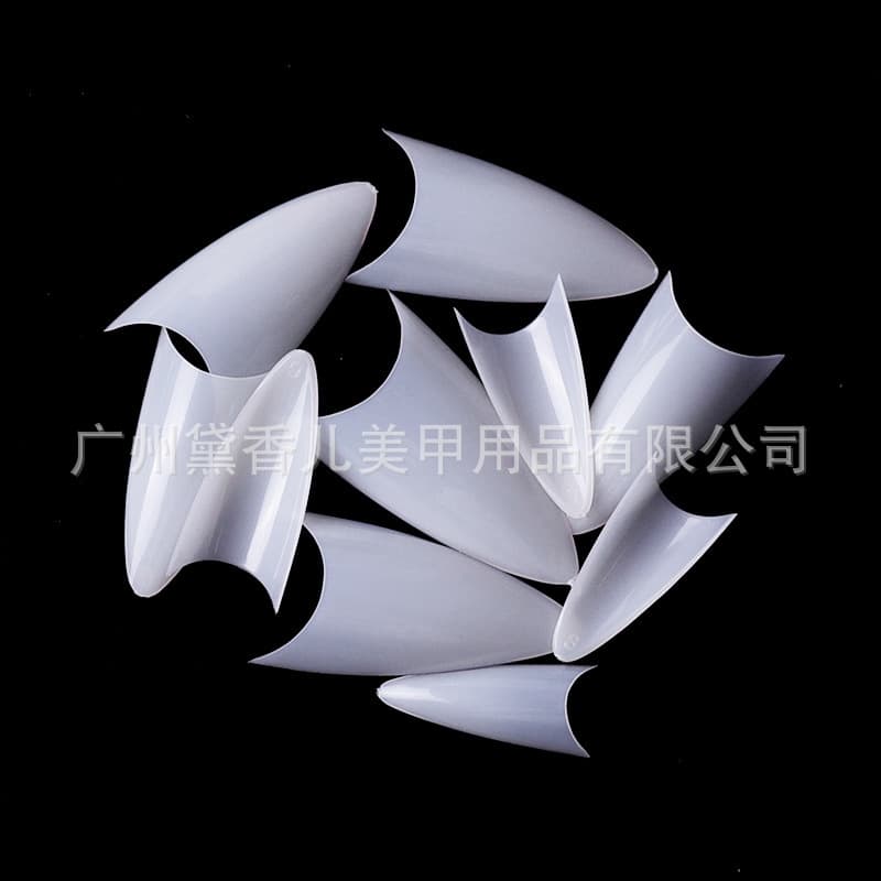 Cross-Border Manicure 500 Pieces of Pointed Nails White Pointed Nails Natural Color Pointed Nails Transparent Pointed Nails Fake Nails Wholesale