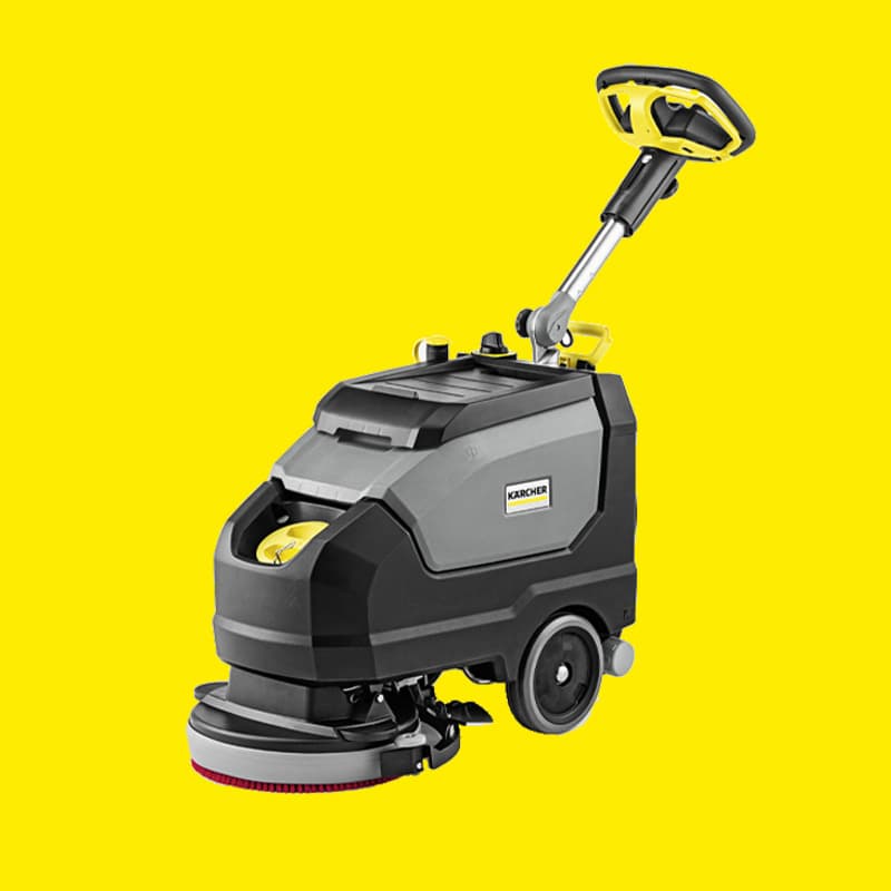 German Karcher Walk-Behind Scrubber BD35/15 for Commercial and Industrial Mopping and Drying, Office and Supermarket Cleaning