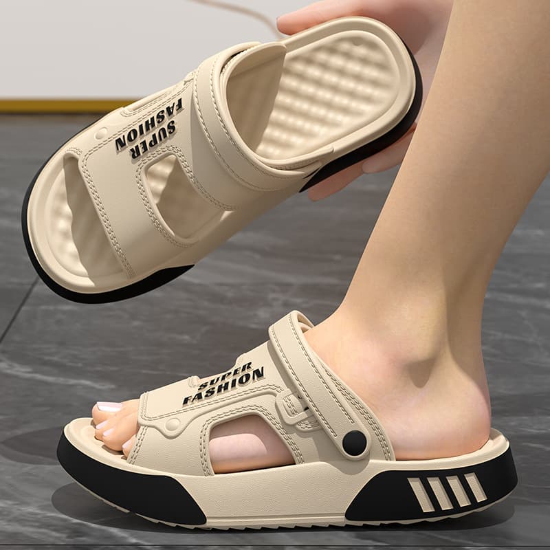 Thick Sole Sandals for Men Summer 2025 New Style Outdoor Driver Anti-Slip Odor-Proof Two-Way EVA Sandals