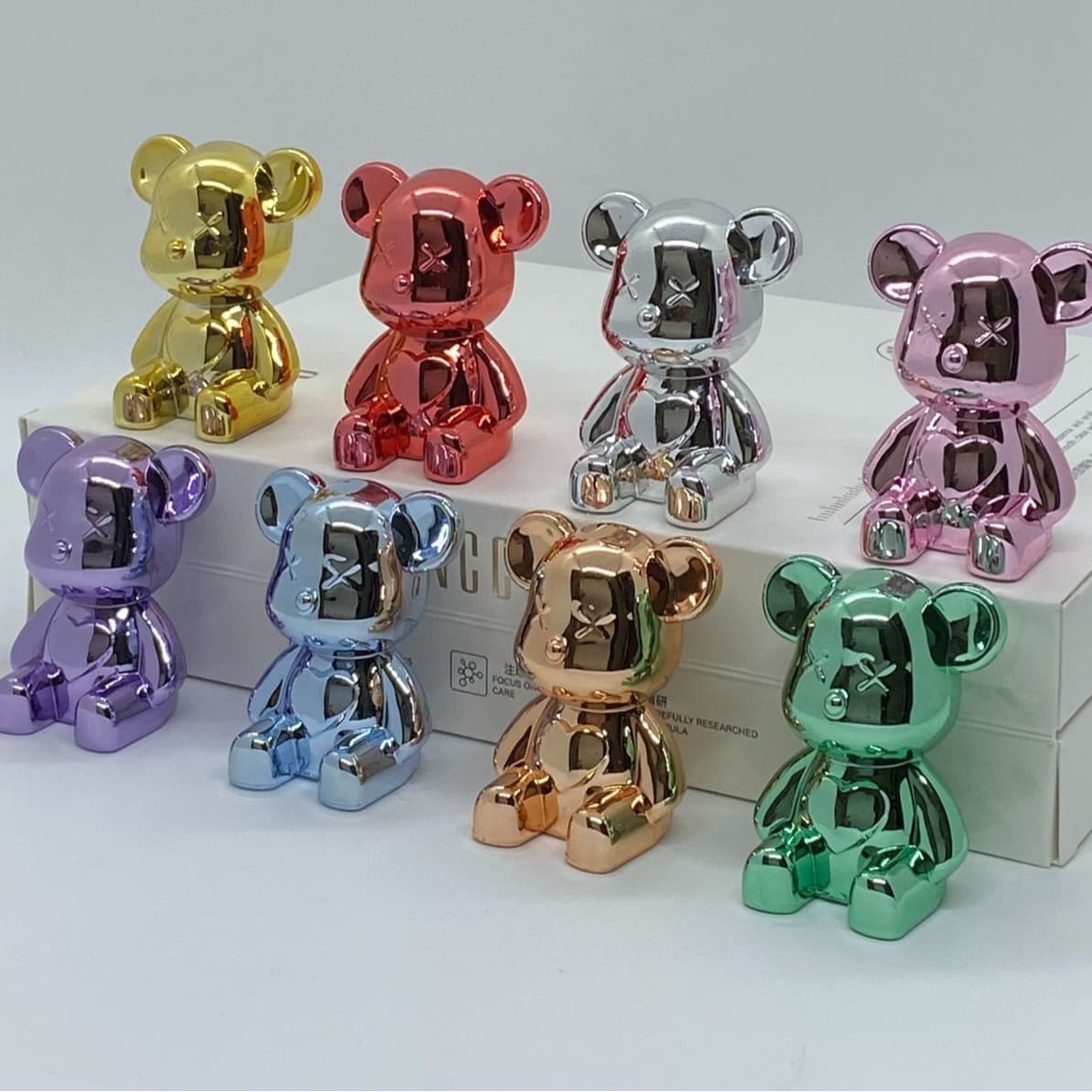 Viral Street Stall Ring Toss XX Eye Love Bear Fruit Tray Lid Top Bead Big Bear Desktop Decoration Car Ornament