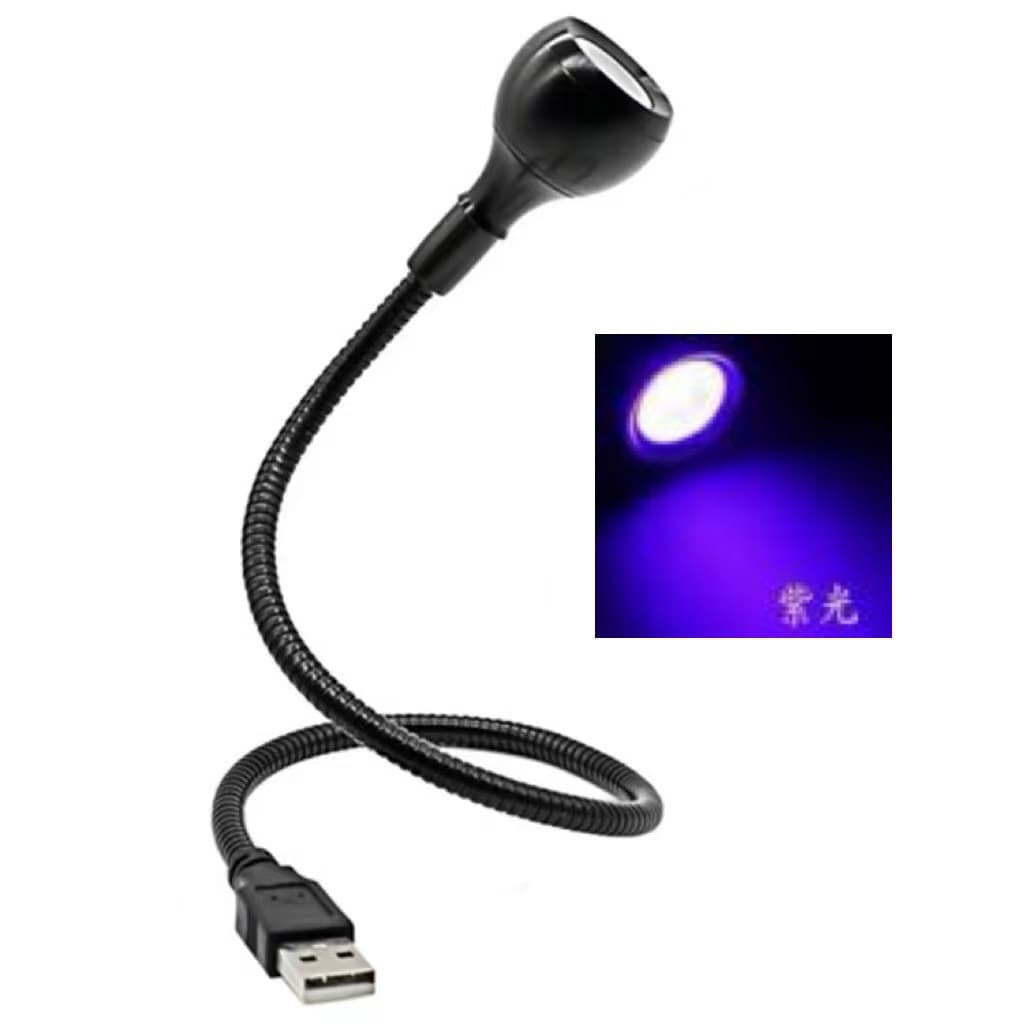 USB Clip Desk Lamp Nail Lamp UV Gel Curing Light for Nail Polish, Purple Light for Phone Repair