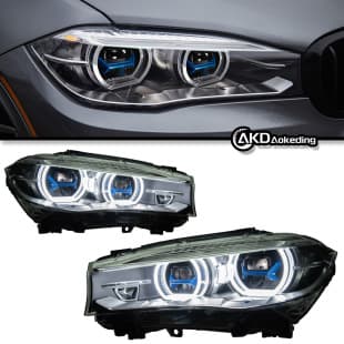 Compatible with 14-18 BMW X5 F15/F16 Headlight, Modified Laser Projector Headlight Assembly Daytime Running Light