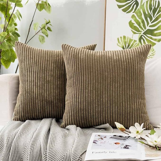Cross-border Amazon sofa living room solid color square corduroy throw pillow bedside back cushion recommended by Xiaohongshu
