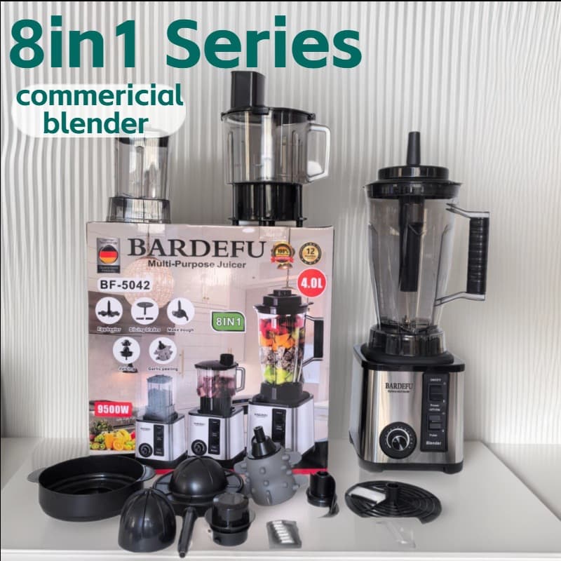 Multifunctional Blender 3/6/8-in-1: Food Processor, Meat Grinder, Juicer, No-Filter Blender, Soy Milk Maker