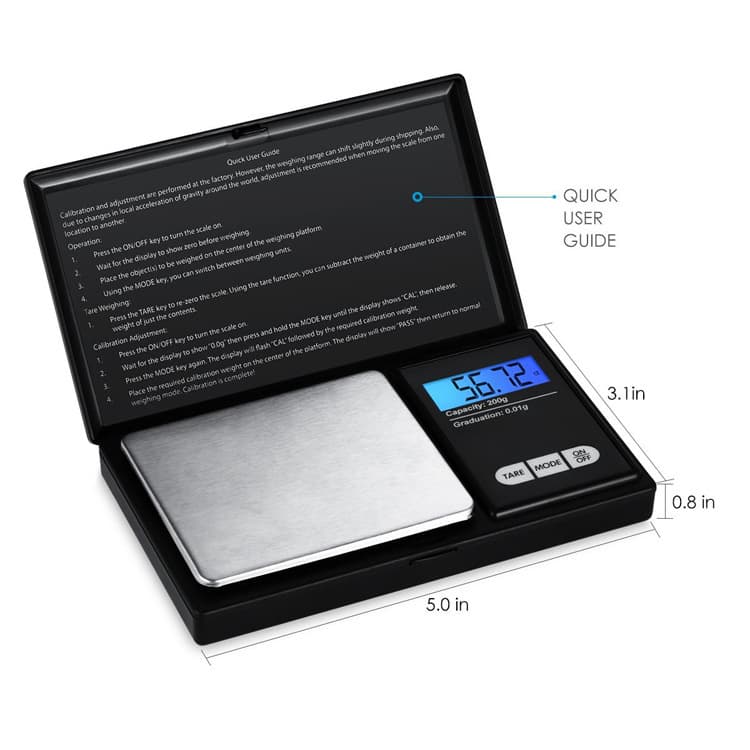 Cross-border Exclusive High Precision Electronic Scale Mini Accurate 0.01g Gold Jewelry Scale Mini Balance Gram Scale