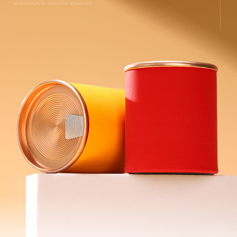 New Gift Tea Gift Box Mini Portable Paper Can Round Small Tea Canister Packaging Empty Box Gift Tea Manufacturer