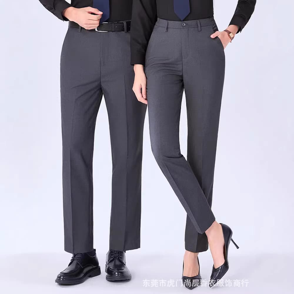 High-End Spring Casual Pants, Business Trousers, Men's and Women's Straight-Leg Pants, Royal Blue, Wrinkle-Free Formal Workwear, Workplace Commuting Long Pants