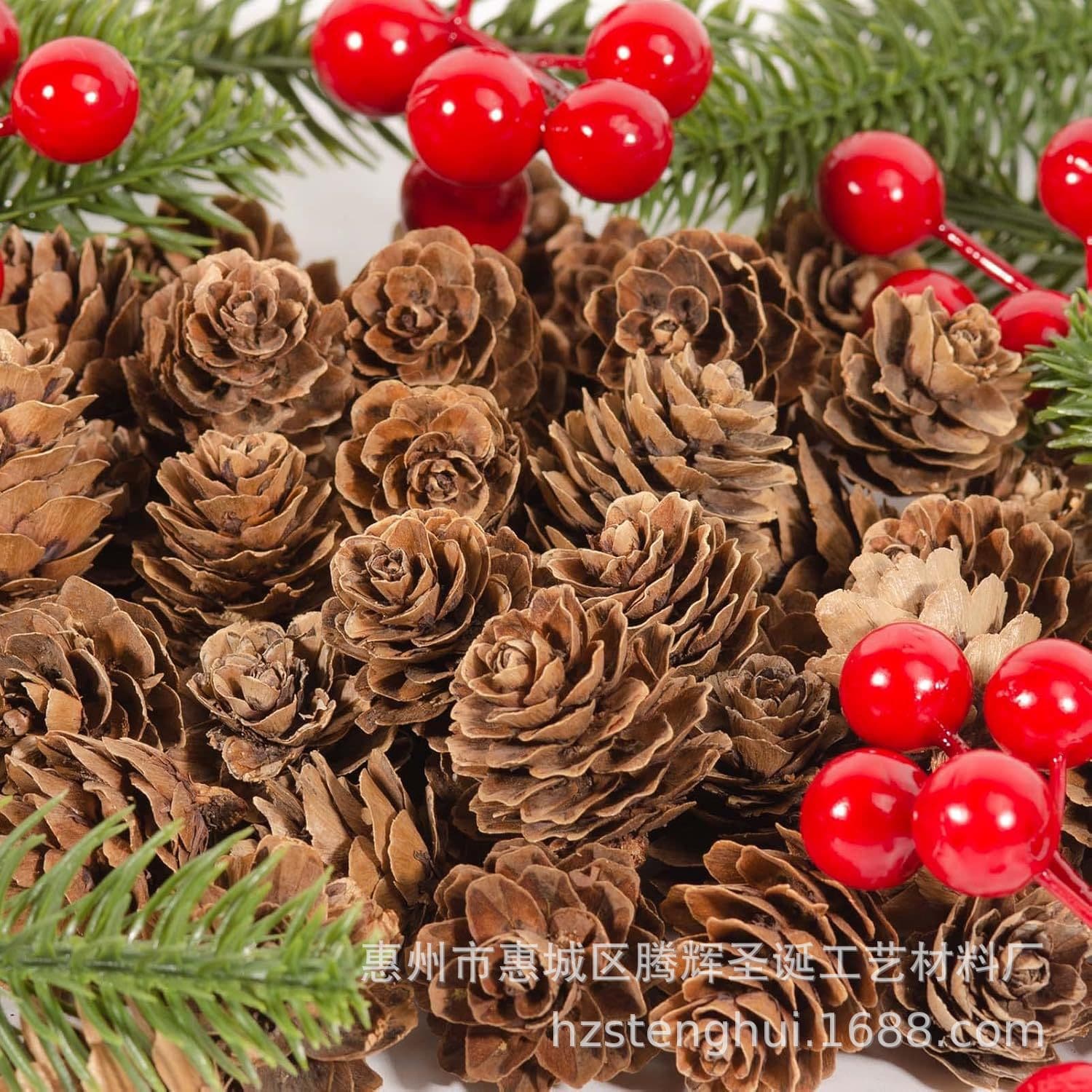 Christmas Hat Pinecone Small Pinecone Pine Tree Pinecone Rose Pine Flower Gift Larch Mini Dried Flower DIY Decor