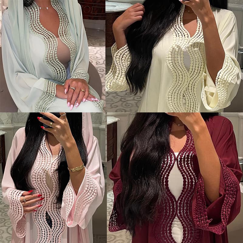 MQ255 2026 Spring/Summer Women's Elegant Long Dress Cardigan Single Outerwear Daily Wear New