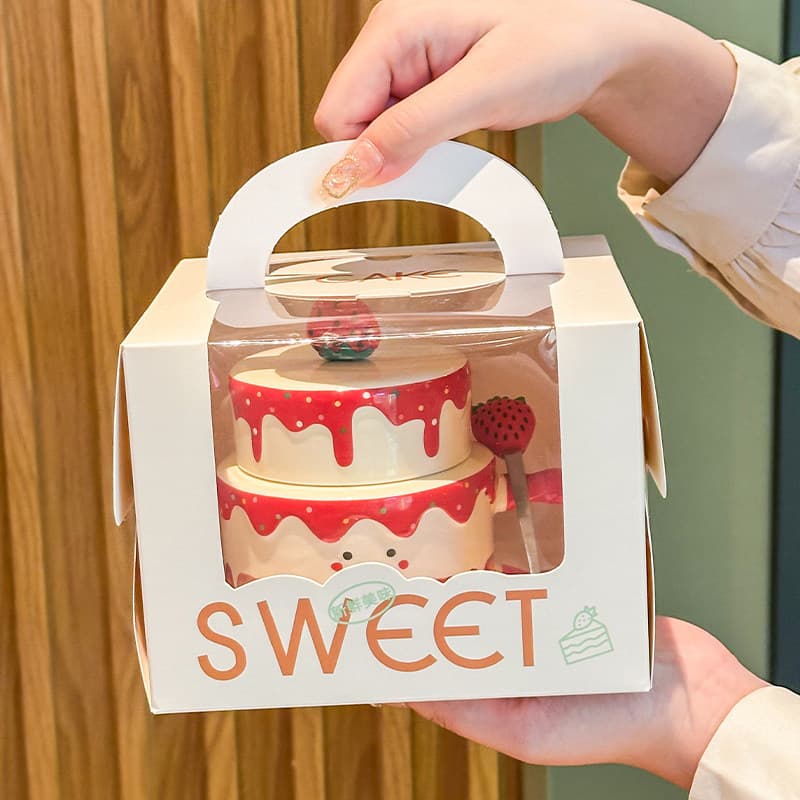 Birthday Cake Cup Gift Set - Cute High-Quality Ceramic Mug Gift Box for Women and Kids Birthday Present