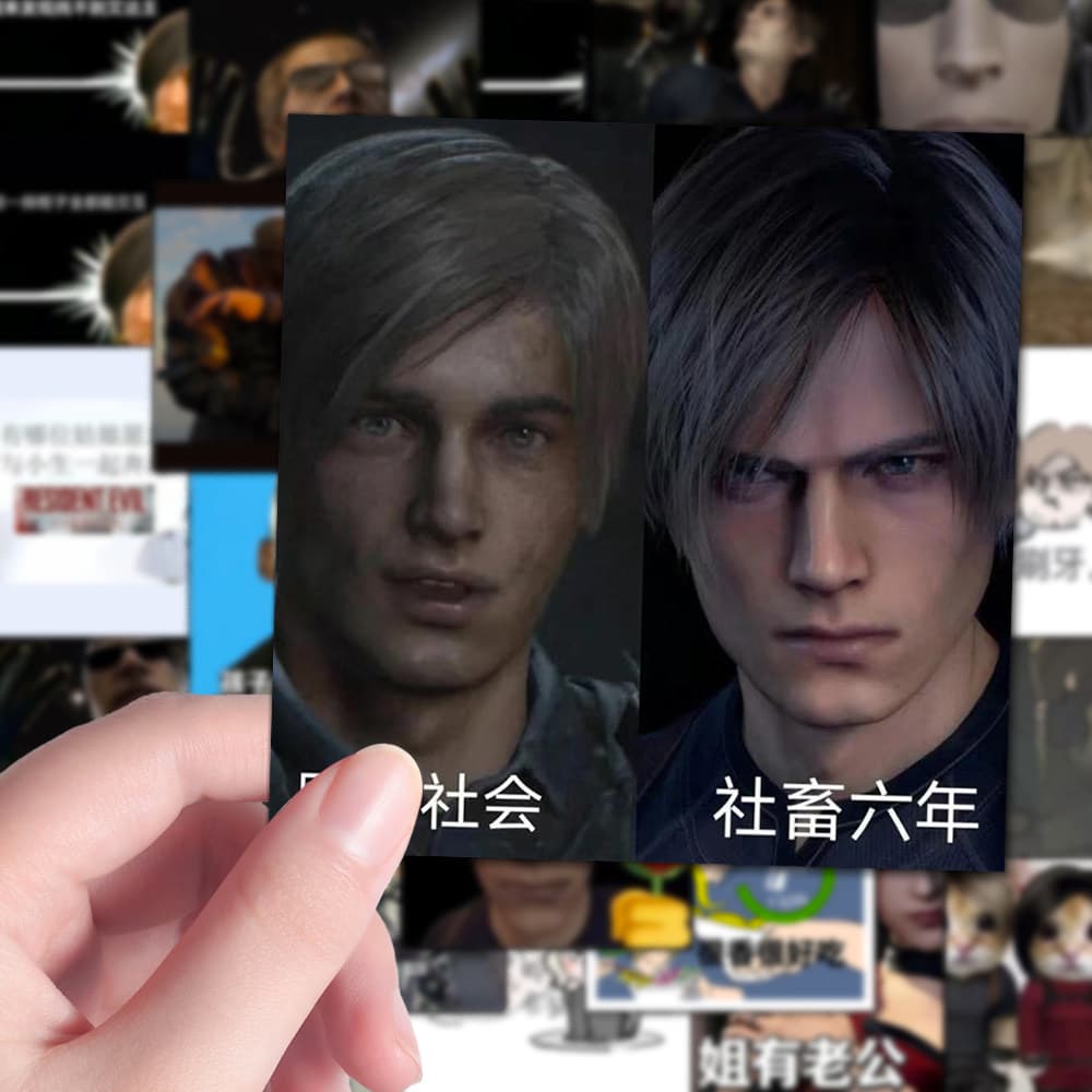 162 Resident Evil Emoji Stickers Game Merchandise Leon Grace Abstract Meme DIY Stickers