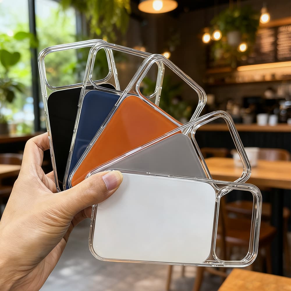 Suitable for popular IP17pm color acrylic imitation original mobile phone case Apple official colorful two-in-one anti-fall hard case