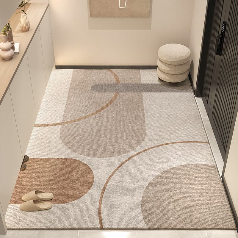 Cross-Border Nordic Simple Three-Proof Loop Pile Cotton Base Entry Door Mat Non-Slip Easy to Clean Entryway Foot Mat Drop Shipping Floor Mat