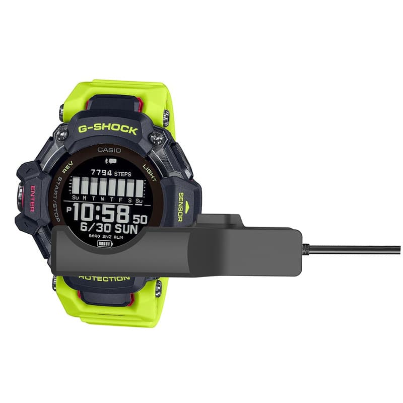 For Casio GBD-H2000 G-SHOCK Sports Smart Watch Charging Cable Black Charger