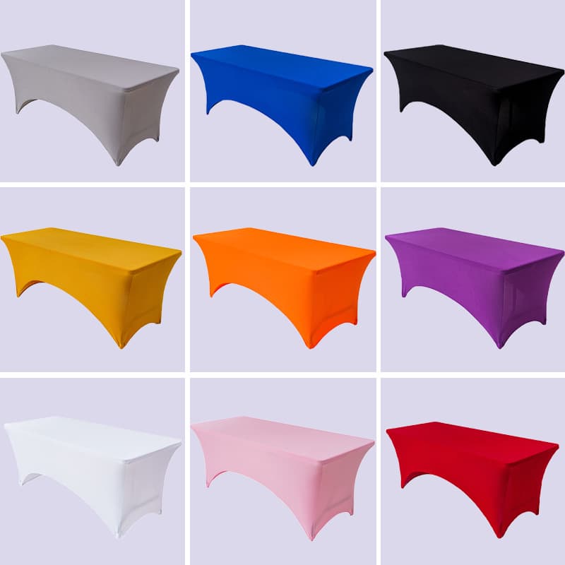 4FT6FT foreign trade elastic table cover cocktail table cover conference wedding banquet rectangular table cover elastic tablecloth
