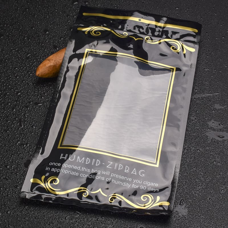 Grus 69% Humidity Cigar Humidor Bag, Portable Humidifying Disc Sealed Constant Humidity Cigar Maintenance Pouch