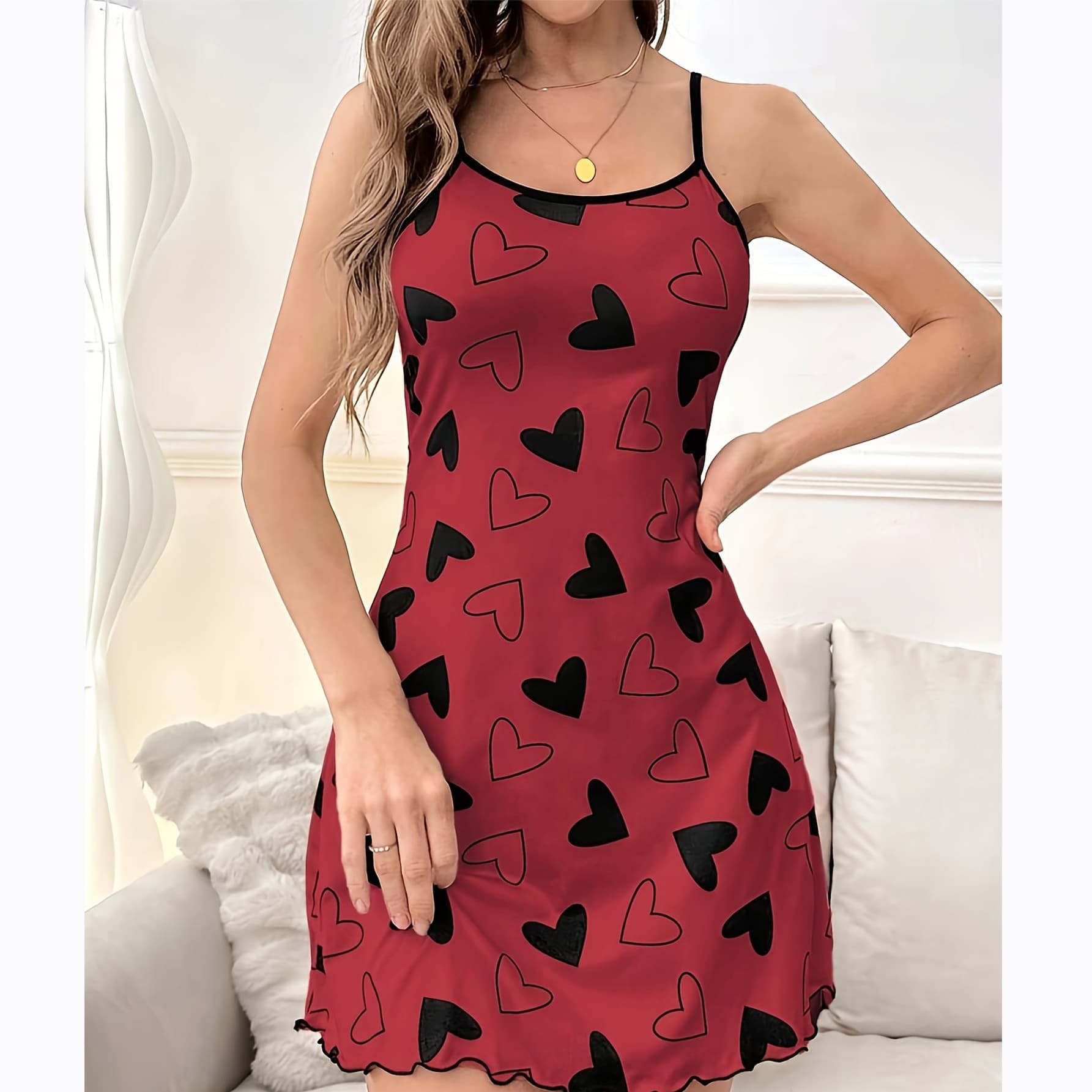 Pijama 2026 Summer New European and American Printed Camisole Nightgown Cross-border Sexy Comfortable Amazon Homewear In Stock