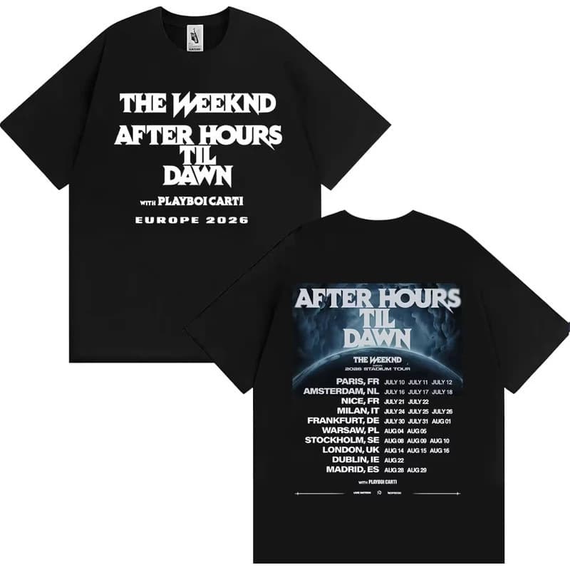 Cross-border European Size Men's T-Shirt, Double-Sided Print Retro Street Style T-Shirt, Straight Fit Crew Neck Short Sleeve, 100% Cotton