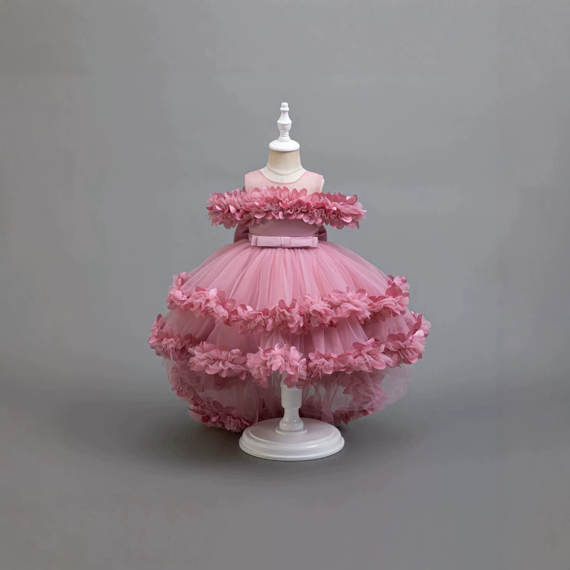 Foreign trade new children's dress fluffy gauze cake dress princess dress flower girl first birthday dress