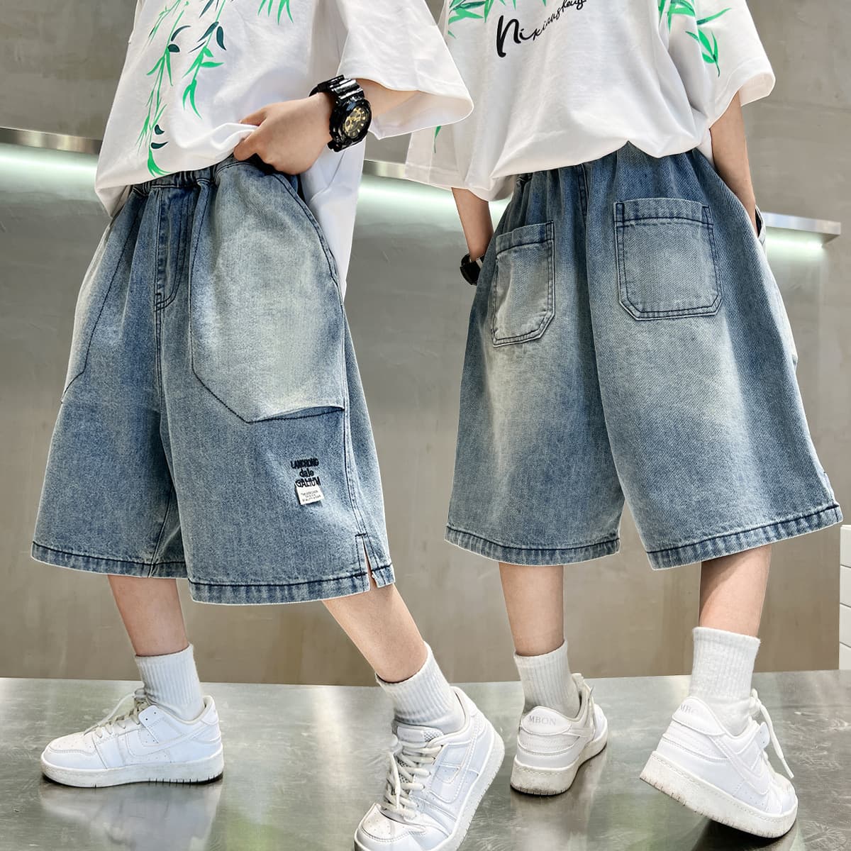 Boys' Summer Shorts 2026 New Style Denim Jeans for Kids, Mid-Length Thin Summer Fashion