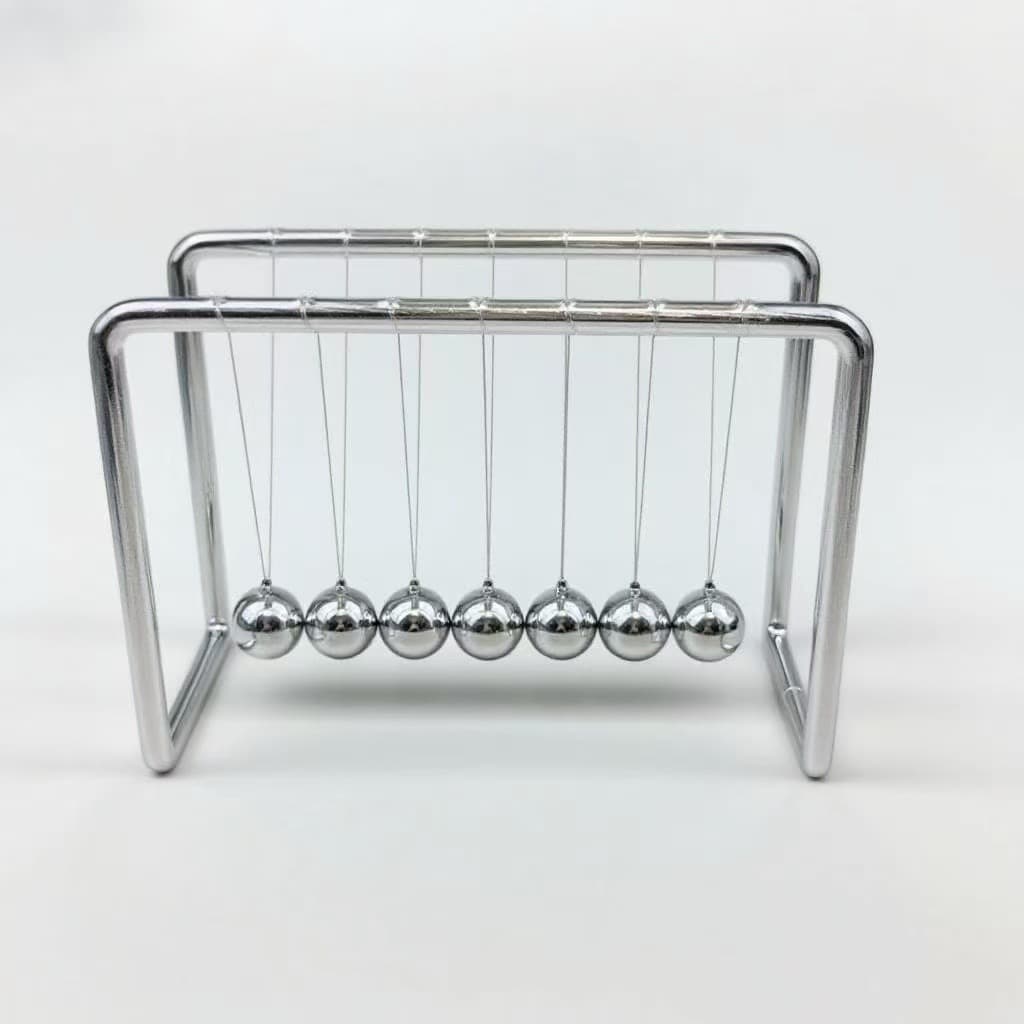Full Metal Seven-Ball Newton's Cradle Ball Home Ornament Office Desktop Minimalist Decoration Craft Creative Gift