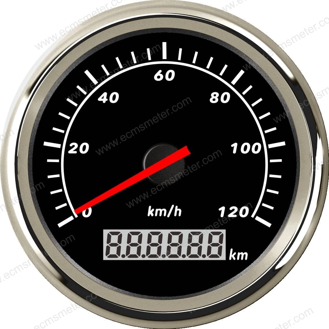 ECCW 85mm Thread Modified Vehicle Engineering Car RV Pulse Speedometer 120Km/h with K-Value Setting