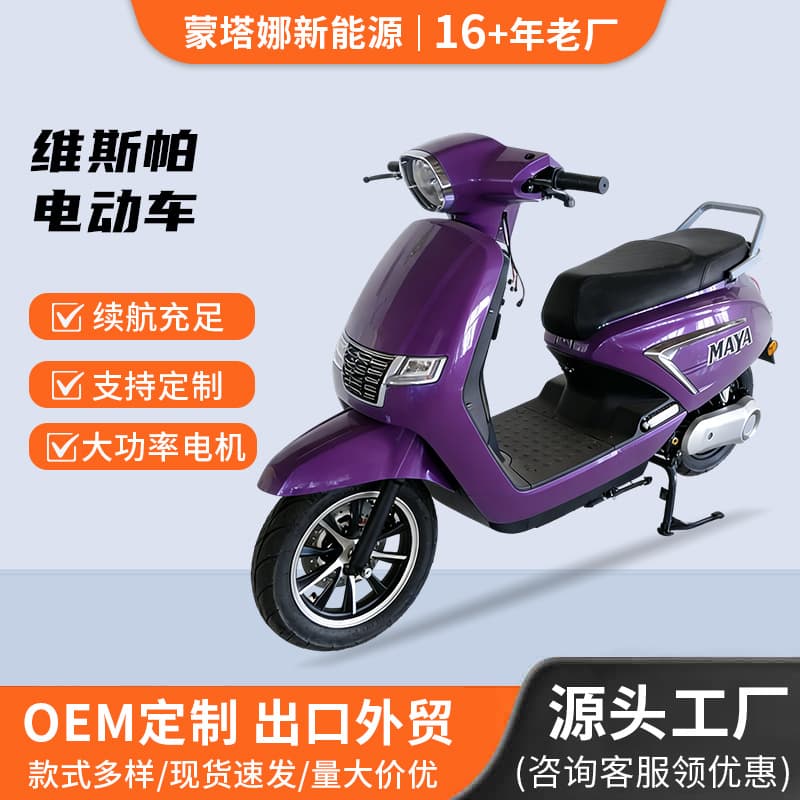 Vespa Electric Motorcycle Adult Scooter Electric Moped Battery-Powered Motorcycle for Food Delivery